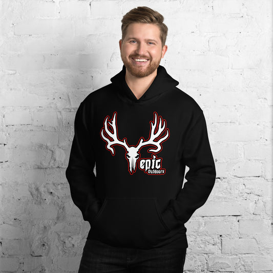 Red Epic Logo Unisex Hoodie - Cotton-Poly Blend 18500