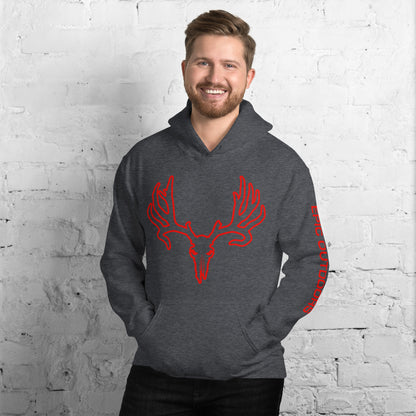 Red Epic Logo Outline Unisex Hoodie - Cotton-Poly Blend 18500