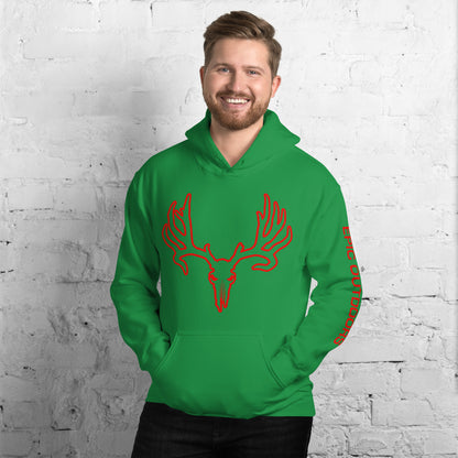 Red Epic Logo Outline Unisex Hoodie - Cotton-Poly Blend 18500