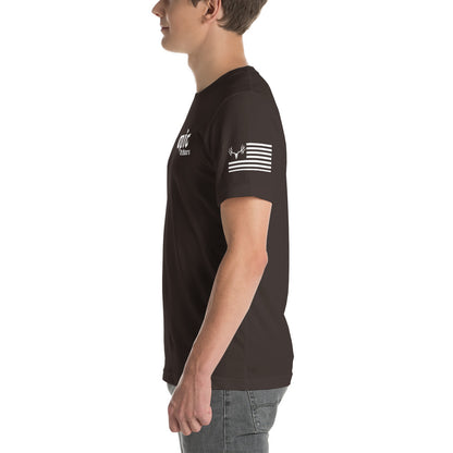 Epic White Pocket Logo Double Sleeve Design - Bella + Canvas Unisex T-Shirt