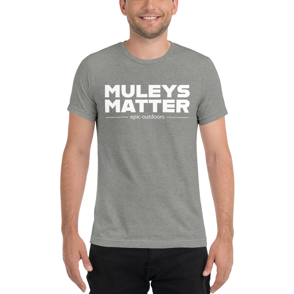 White Muley Matters WordMark - Premium Unisex Tri-Blend T-Shirt