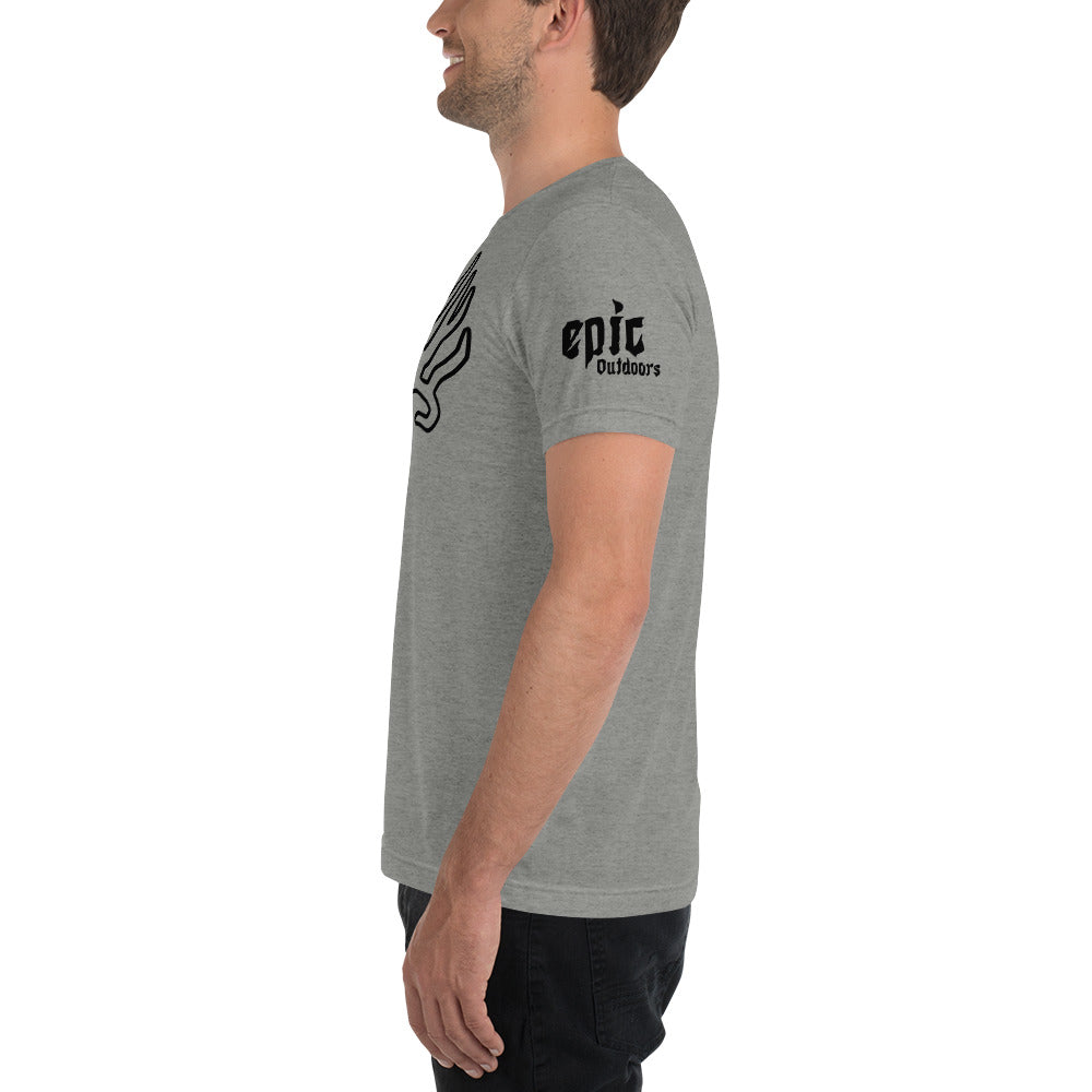 Black Epic Logo Outline - Premium Unisex Tri-Blend T-Shirt