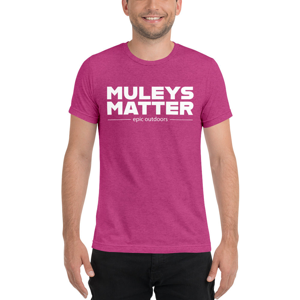 White Muley Matters WordMark - Premium Unisex Tri-Blend T-Shirt