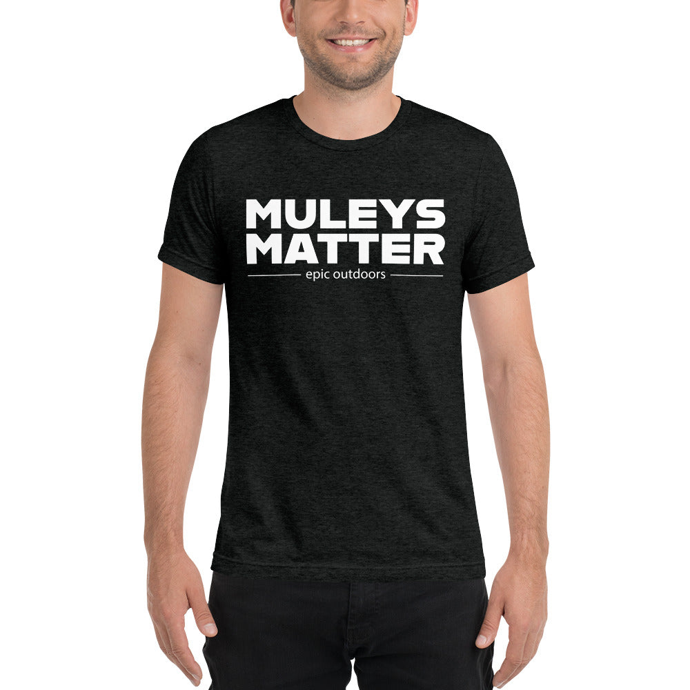 White Muley Matters WordMark - Premium Unisex Tri-Blend T-Shirt