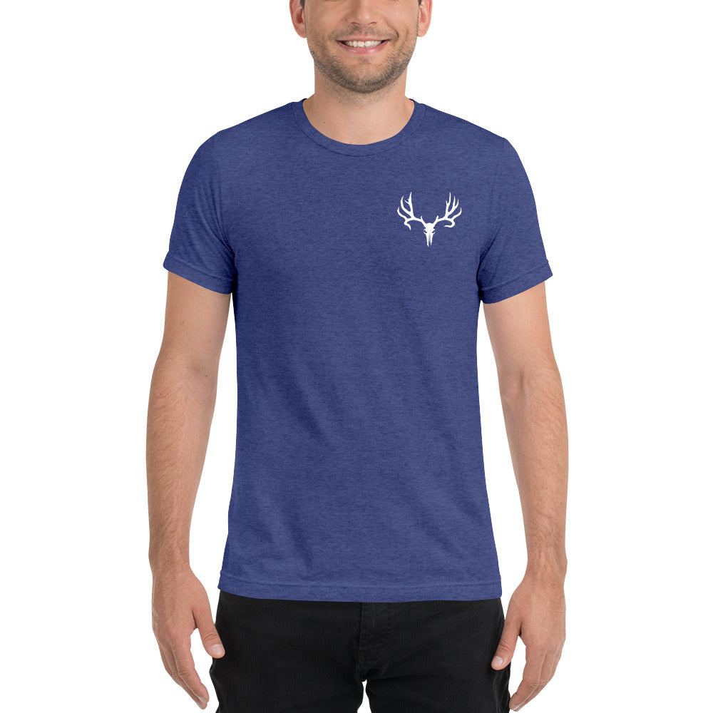 White Epic Logo Breast Pocket - Premium Unisex Tri-Blend T-Shirt