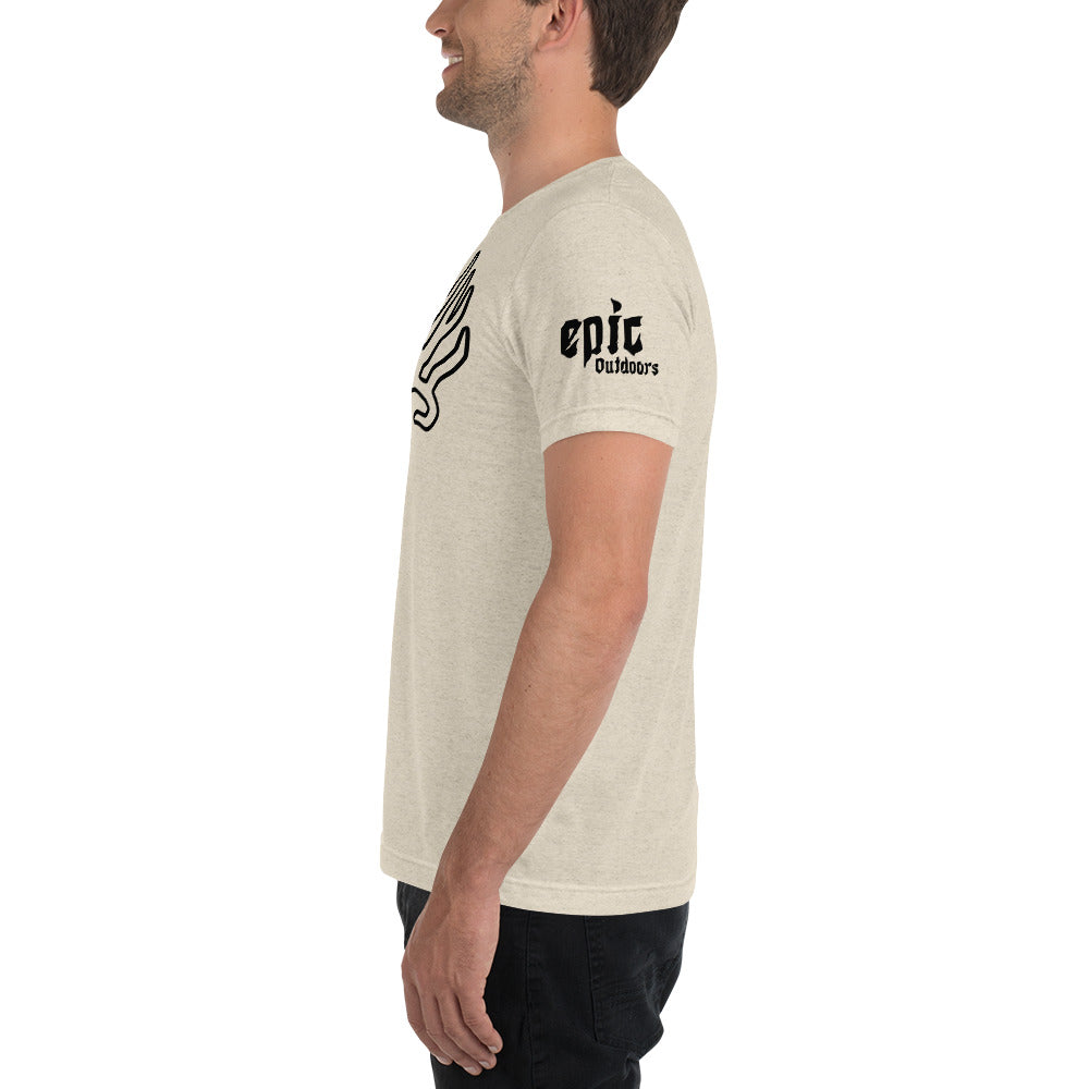 Black Epic Logo Outline - Premium Unisex Tri-Blend T-Shirt