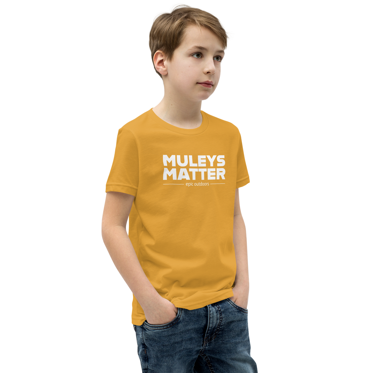 Muleys Matter White Logo Youth T-Shirt